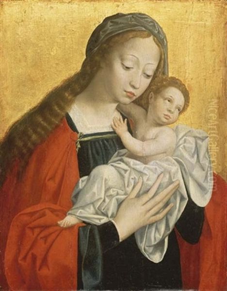 Vierge A L'enfant Oil Painting by Cornelis van Cleve