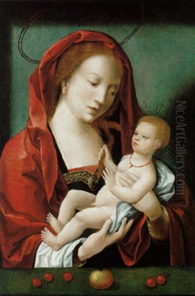 Maria Mit Kind Oil Painting by Cornelis van Cleve