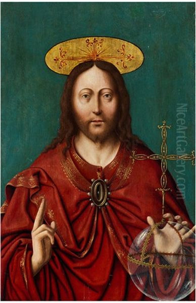 Salvator Mundi Oil Painting by Joos Van Cleve