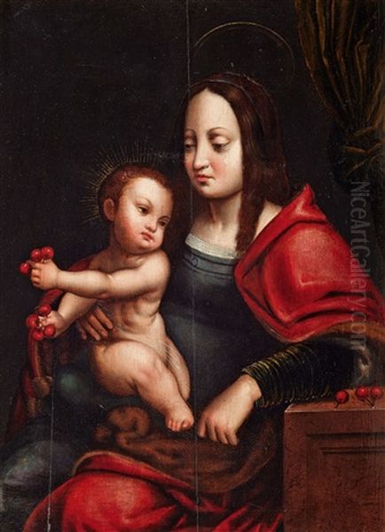 Madonna Mit Kind Oil Painting by Joos Van Cleve