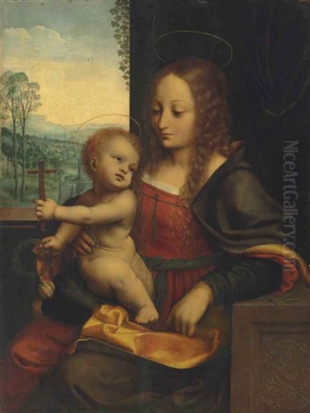 The Virgin And Child (the Madonna Of The Cherries) Oil Painting by Joos Van Cleve