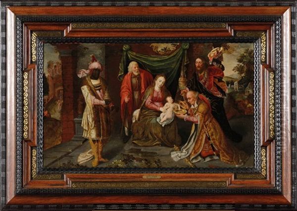 L'adoration Des Mages Oil Painting by Joos Van Cleve