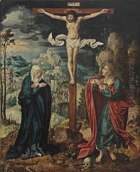 The Crucifixion Oil Painting by Joos Van Cleve