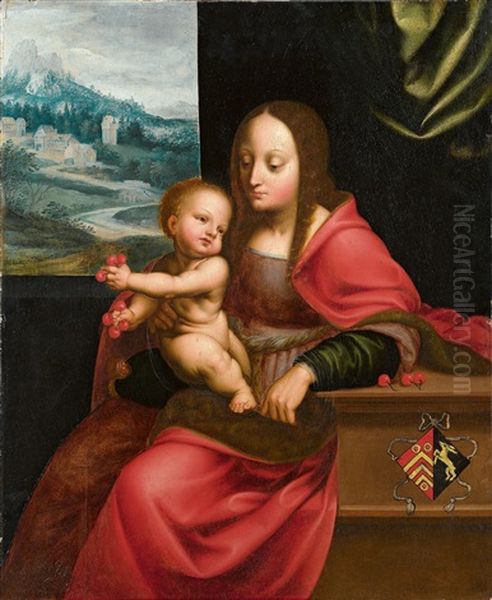 Madonna Mit Kind Oil Painting by Joos Van Cleve