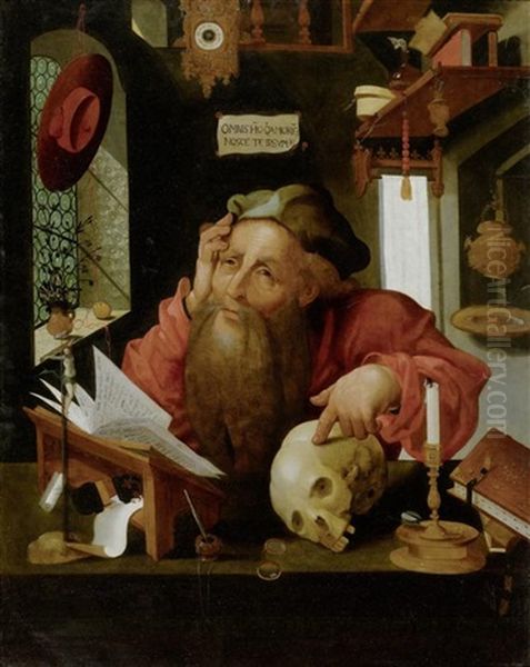 Heiliger Hieronymus Oil Painting by Joos Van Cleve