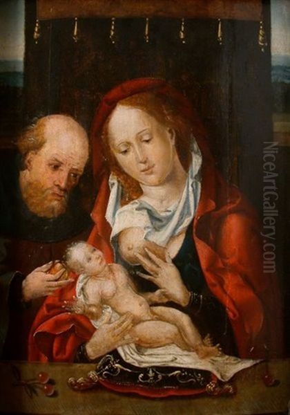 Swieta Rodzina Oil Painting by Joos Van Cleve