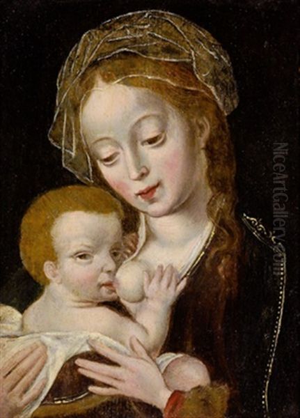 Maria Mit Dem Kind Oil Painting by Joos Van Cleve