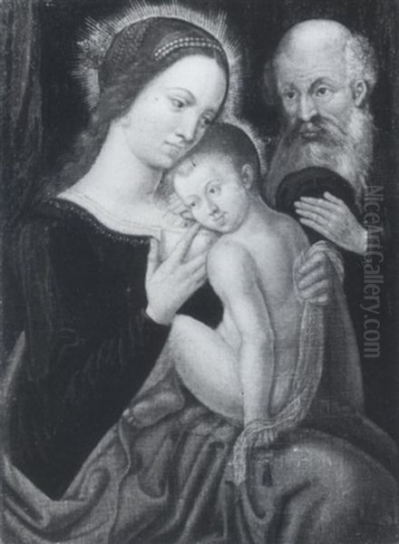 Die Heilige Familie Oil Painting by Joos Van Cleve