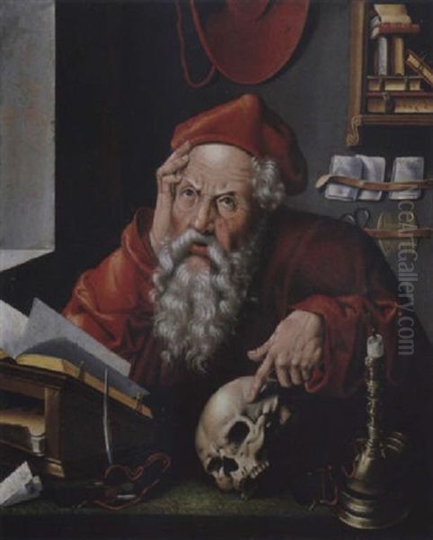 Der Hl. Hieronymus Oil Painting by Joos Van Cleve