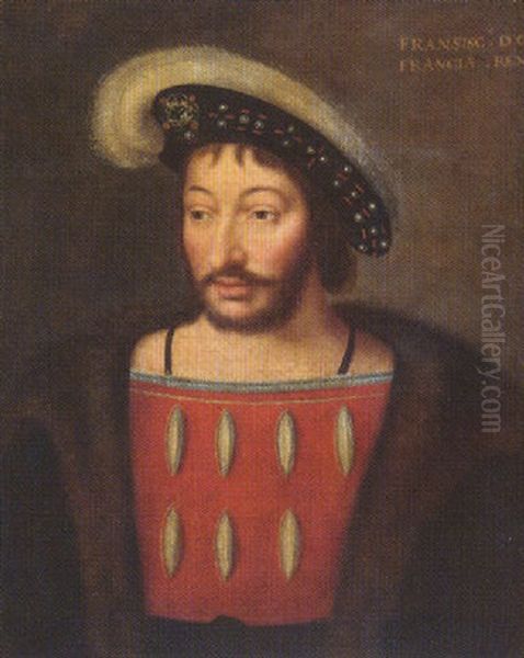 Portrait Of Francois I, King Of France Oil Painting by Joos Van Cleve