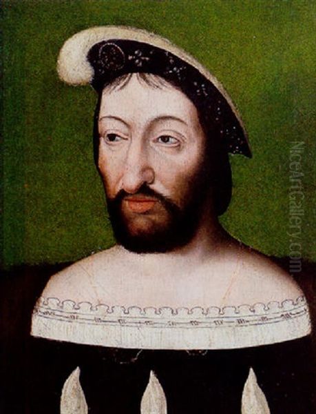 Portrait Of Francois I Of France Oil Painting by Joos Van Cleve