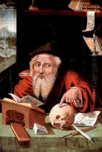 St. Jerome Oil Painting by Joos Van Cleve