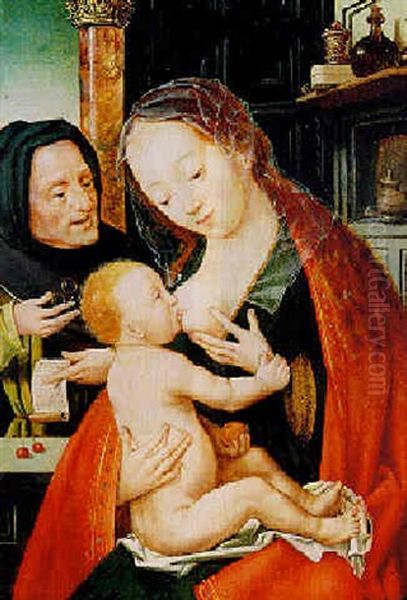 Die Heilige Familie Oil Painting by Joos Van Cleve