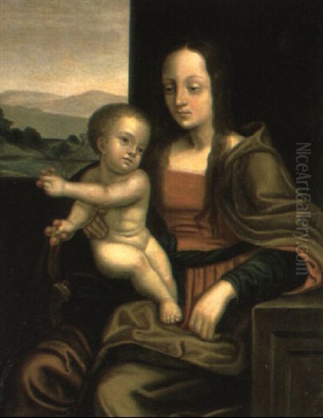 The Madonna And Child With Cherries Oil Painting by Joos Van Cleve