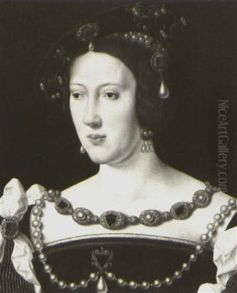 Portrait Of Eleanor Of France Oil Painting by Joos Van Cleve