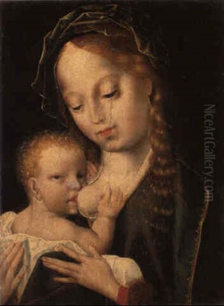 The Virgin And Child Oil Painting by Joos van der Beke Cleve