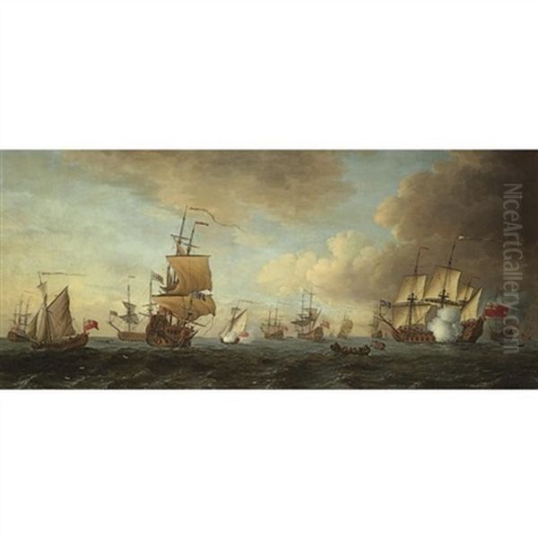 The British Fat Sea, 1688 Oil Painting by John Cleveley the Younger