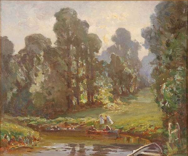 Arundel Park - Sussex Oil Painting by Henry Charles Clifford