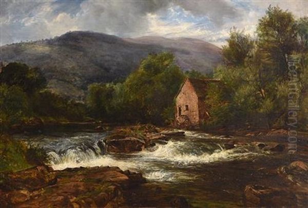 The Watermill Oil Painting by Alfred Clint