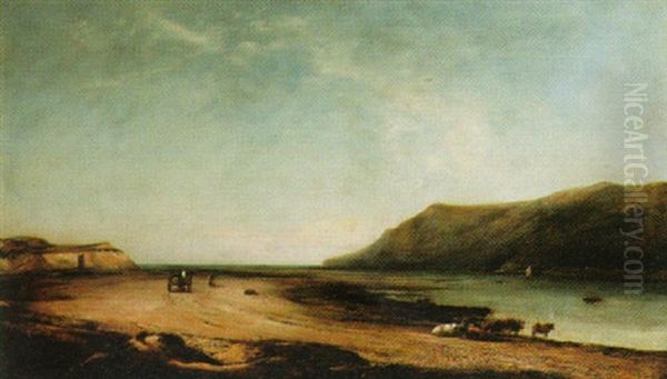 View Of A Bay Oil Painting by Alfred Clint