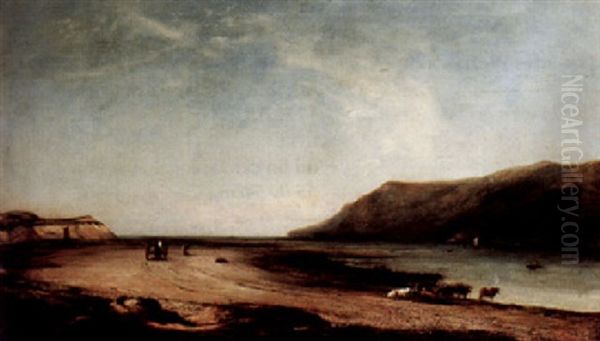 View Of A Bay Oil Painting by Alfred Clint