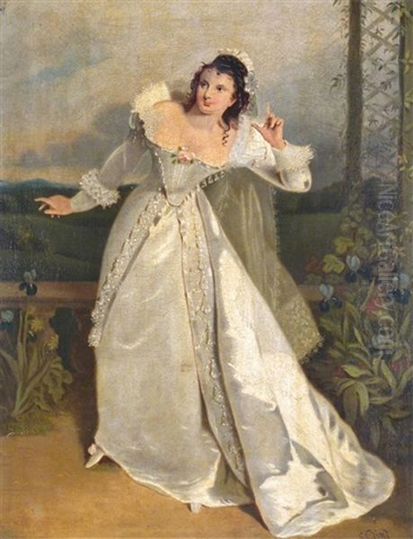 Miss Phillis Glover As Beatrice In Much Ado About Nothing Oil Painting by George Clint