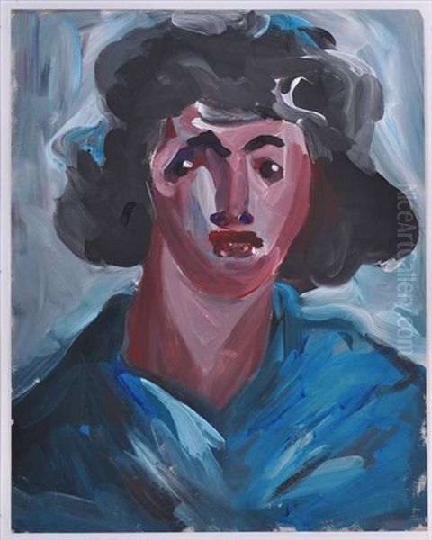 Portrait Of A Woman No.153 Oil Painting by Merton Clivette