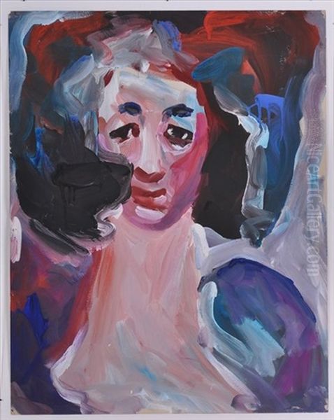 Portrait Of A Woman No.153 Oil Painting by Merton Clivette