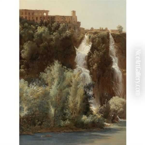 View Of Tivoli Oil Painting by Francois Gilles Joseph Closson