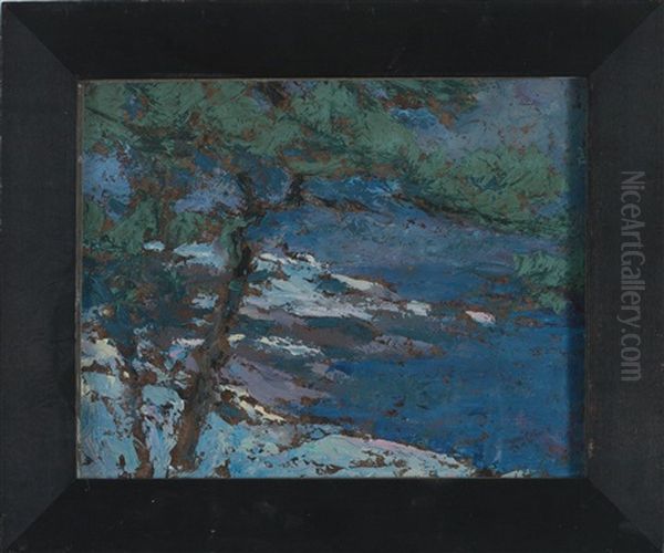 North Shore Summer And North Shore Winter (a Pair) Oil Painting by William Baxter Closson