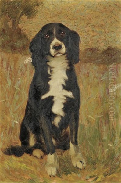 Portrait Of A Spaniel by William Baxter Closson