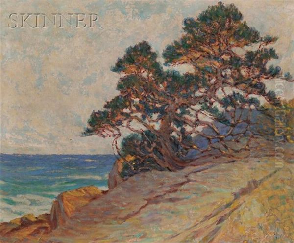 Windblown Pine, A California Coastal View Oil Painting by William Baxter Closson