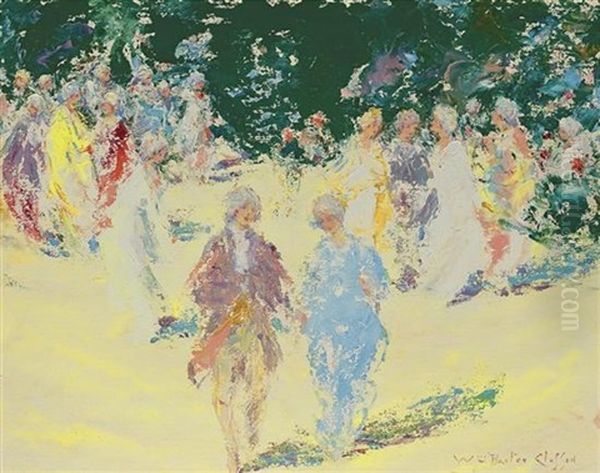 The Outdoor Costume Party Oil Painting by William Baxter Closson