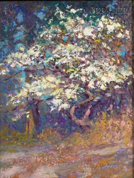 Apple Tree In Bloom Oil Painting by William Baxter Closson