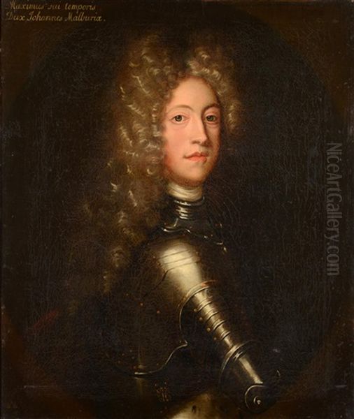 Portrait Of Gentleman Wearing Armour, Possibly The Duke Of Marlborough by John Closterman