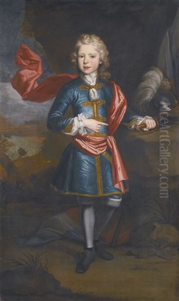 Portrait Of Guilford Killigrew, When A Boy Oil Painting by John Closterman