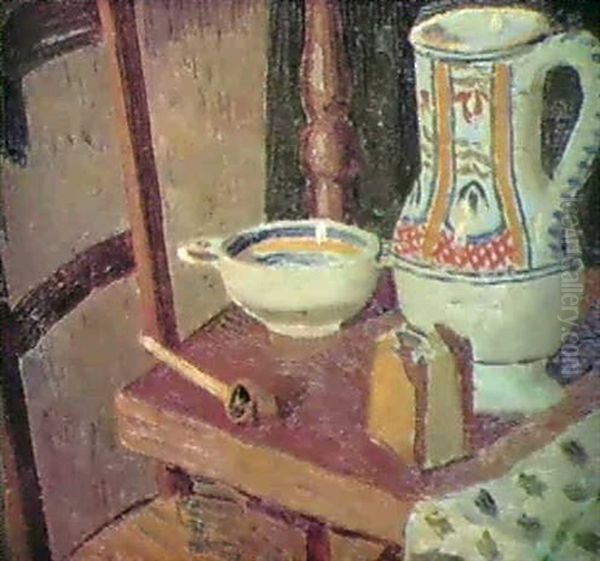 La Nature Morte A La Pipe Oil Painting by Albert Clouard