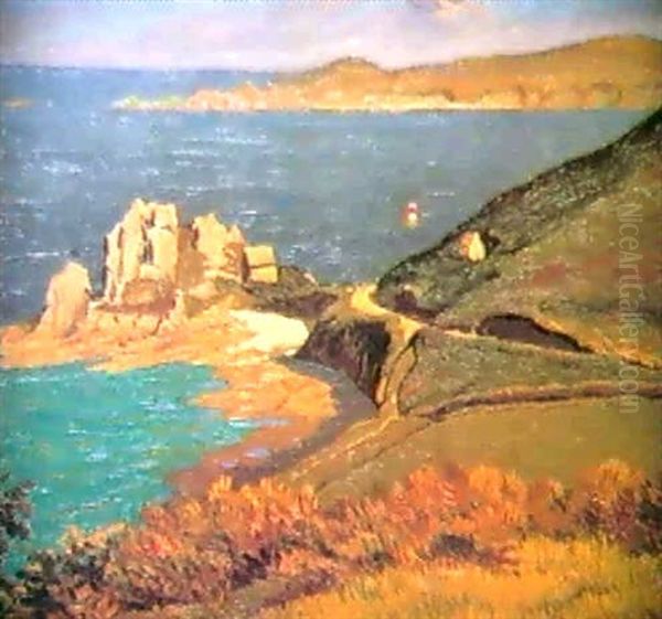 La Pointe De Trestignel Oil Painting by Albert Clouard