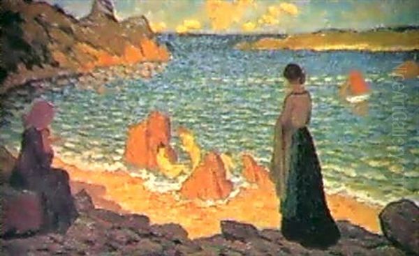 Le Coin De La Baignade Oil Painting by Albert Clouard