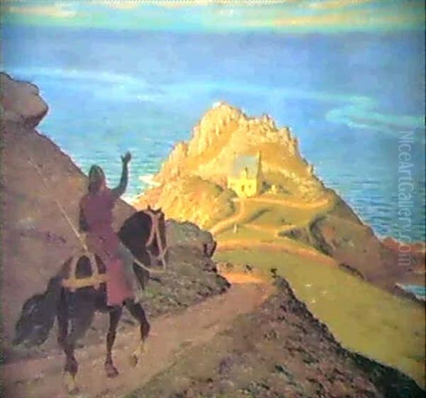 Au Bout Du Monde, La Pointe De Trestignel, Le Comte Du Pre De Saint-maur Oil Painting by Albert Clouard