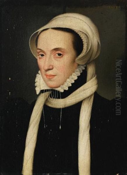 Portrait De Christine De Danemark, Duchesse De Milan Puis De Lorraine Oil Painting by Francois Clouet