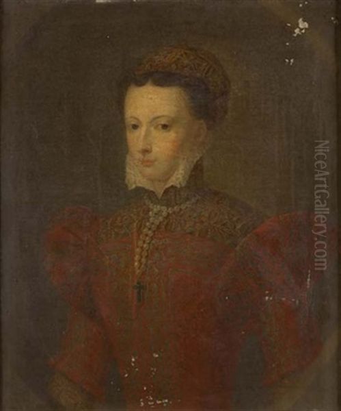 Portrait Of Mary Queen Of Scots Oil Painting by Francois Clouet