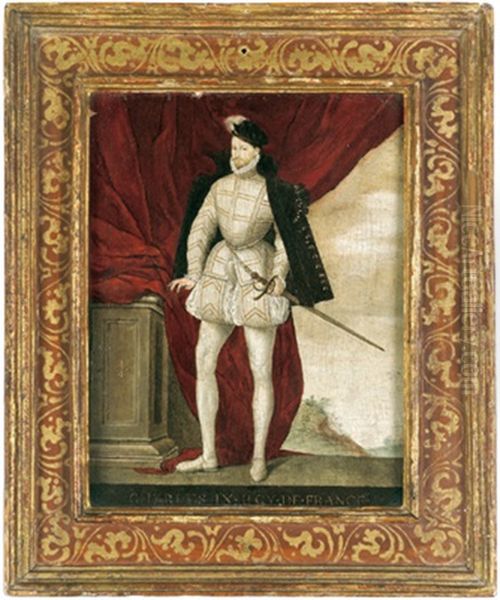 Bildnis Konig Karl Ix. Von Frankreich Oil Painting by Francois Clouet