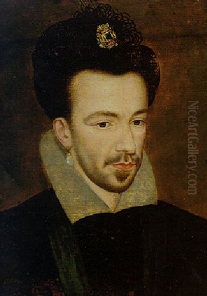 Portrait Of King Henry Iii Of France Oil Painting by Francois Clouet