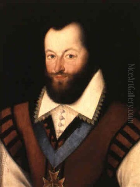 Portrait Of Charles De Lorraine, Duc De Guise Oil Painting by Francois Clouet