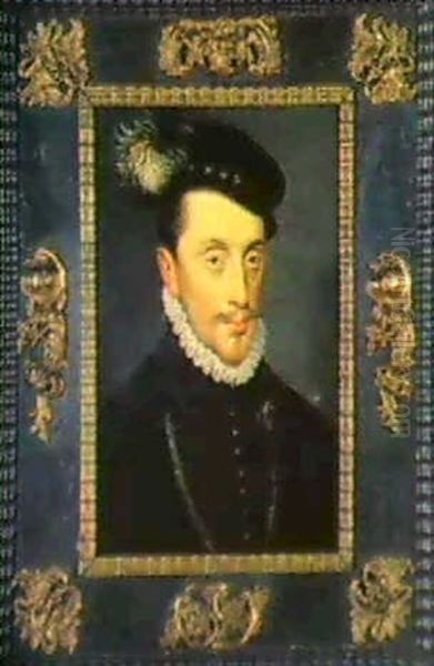 Portrait En Buste De Charles Iii De                         Lorraine Oil Painting by Francois Clouet