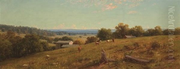 East Side Of Owasco Lake, Durham, Ny Oil Painting by George Lafayette Clough