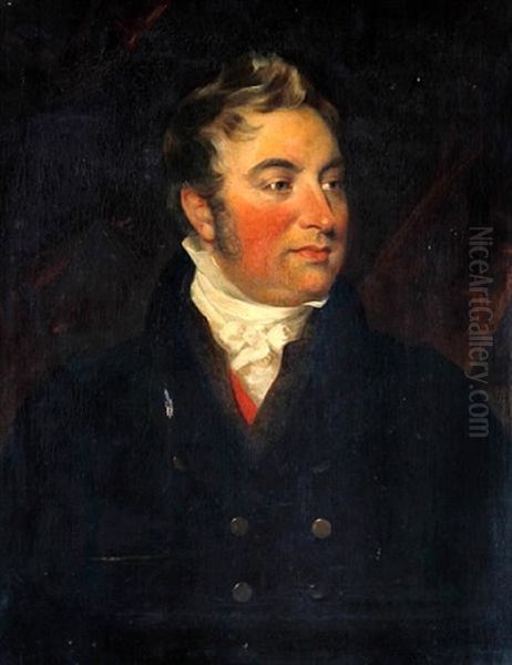 Portrait Of James Gay, Of Thurning Hall, Norfolk, And London Lode House, Upwell, Isle Of Ely (+ 2 Others; 3 Works) Oil Painting by Joseph Clover