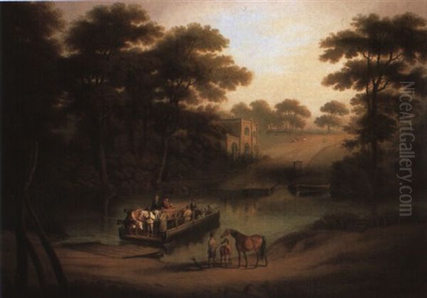 The Ferry At Eccleston On The River Dee, Cheshire by Daniel Clowes