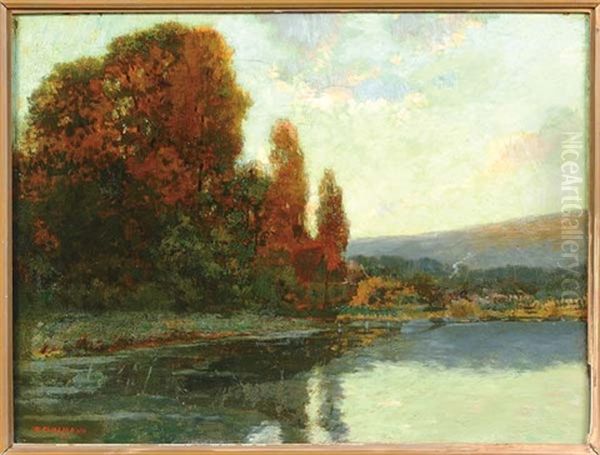 Twilight Landscape Oil Painting by William Clusmann